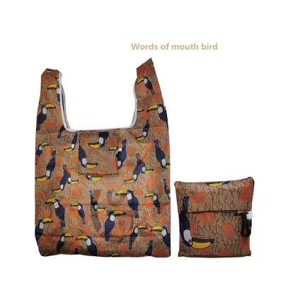 Foldable eco-friendly cute spunbond shopping bag set